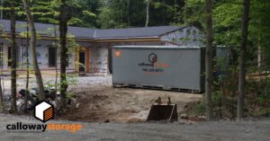 container at a construction site