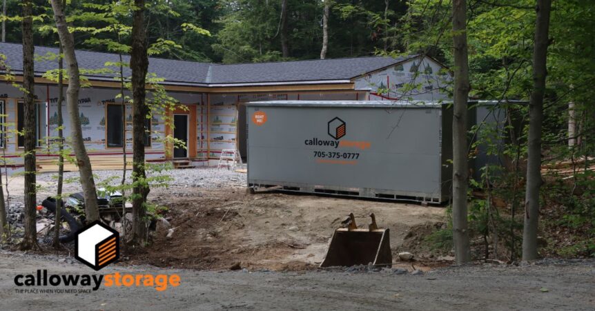 container at a construction site