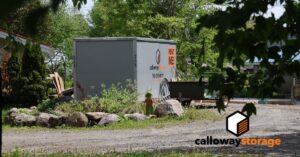 storage container in yard