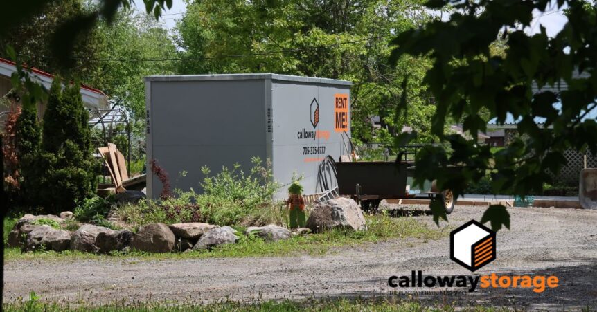 storage container in yard